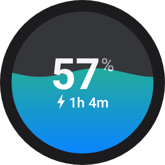 Liquid design: the battery level as a wave